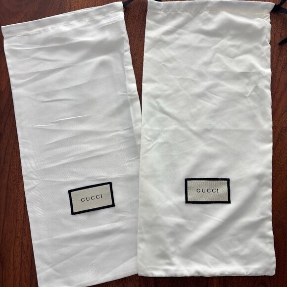 Gucci Dust Bags - Satin - White - Set of 2 - Picture 1 of 2